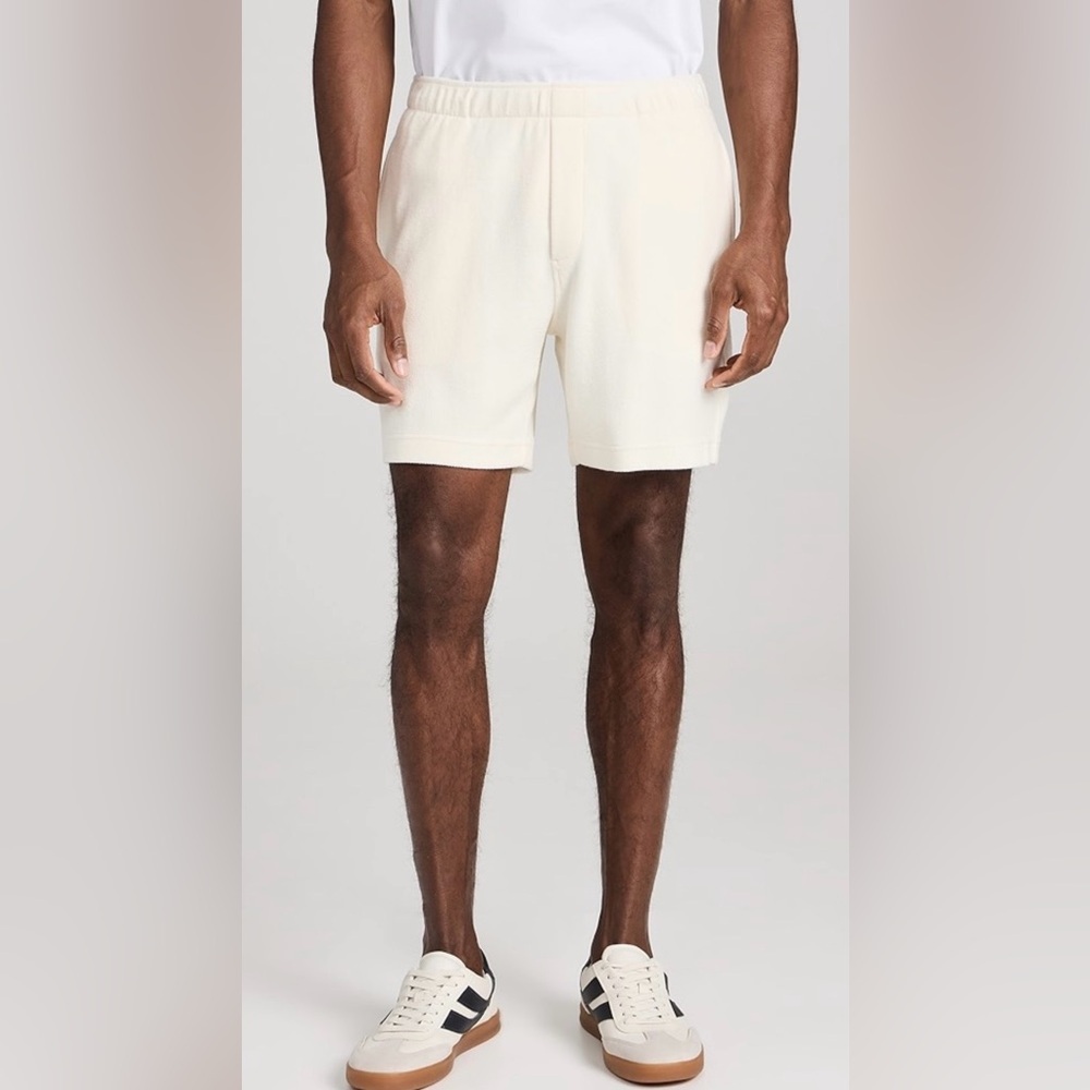 Vince Men’s Ivory Pull-On Shorts Size M NWT Cotton Blend Casual Lounge